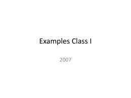 Examples Class I a) Give five criteria an investor might apply to a start-up proposal.