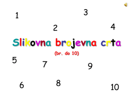 Slikovna brojevna crta (br. do 10) 6 10