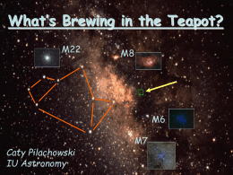 What’s Brewing in the Teapot? M22  M8  M6  Caty Pilachowski IU Astronomy  M7 Introducing the  Milky Way  Our very own spiral galaxy.