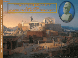 THÈME 2 : L’INVENTION DE LA CITOYENNETÉ DANS LE MONDE ANTIQUE  L’Acropole vue par le peintre romantique allemand Léo Von Klenze/Buste.