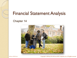 Financial Statement Analysis Chapter 14  McGraw-Hill/Irwin  Copyright © 2010 by The McGraw-Hill Companies, Inc.