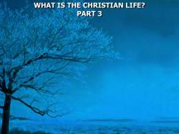 WHAT IS THE CHRISTIAN LIFE? PART 3 •Faith •Obedience •Repentance •Worship and devotion to God •Prayer •Spiritual growth and development.
