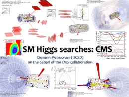 SM Higgs searches: CMS Giovanni Petrucciani (UCSD) on the behalf of the CMS Collaboration.