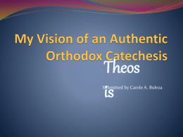 Theos is  Submitted by Carole A. Buleza Design Joe Orthodox  Here is your chance to visualize your ideal Orthodox  parishioner—perhaps your spiritual son. 