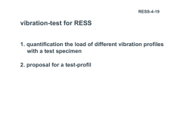 RESS-4-19  vibration-test for RESS 1. quantification the load of different vibration profiles with a test specimen 2.