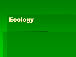 Ecology The study of the interactions that take place among organisms and their environment.