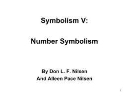 Symbolism V: Number Symbolism  By Don L. F. Nilsen And Alleen Pace Nilsen.