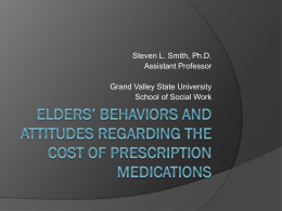 Steven L. Smith, Ph.D. Assistant Professor Grand Valley State University School of Social Work.
