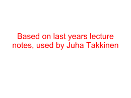 Based on last years lecture notes, used by Juha Takkinen Definition of a Distributed System (1) A distributed system is: A collection of.