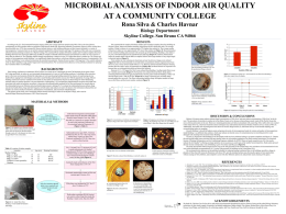 MICROBIAL ANALYSIS OF INDOOR AIR QUALITY AT A COMMUNITY COLLEGE Rona Silva & Charles Havnar Biology Department Skyline College.