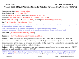 January, 2002  doc.: IEEE 802.15-02/067r0  Project: IEEE P802.15 Working Group for Wireless Personal Area Networks (WPANs) Submission Title: [EPS Talking Points] Date Submitted: [23