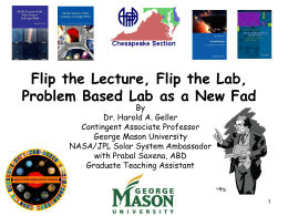 Flip the Lecture, Flip the Lab, Problem Based Lab as a New Fad By Dr.