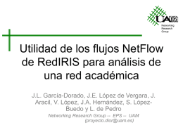 Networking Research Group  Utilidad de los flujos NetFlow de RedIRIS para análisis de una red académica J.L.