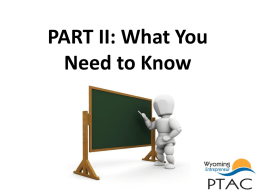 PART II: What You Need to Know Set Asides & Certifications.