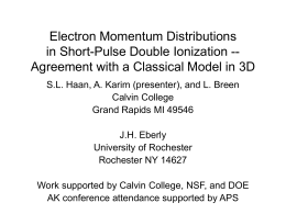 Electron Momentum Distributions in Short-Pulse Double Ionization -Agreement with a Classical Model in 3D S.L.