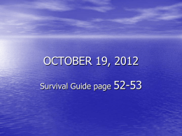 OCTOBER 19, 2012 Survival Guide page  52-53 Questions, p. 59-61 “From Seed to Adult Plant—and Back”
