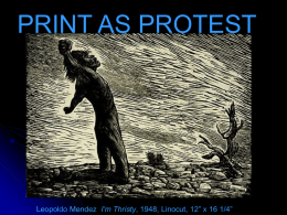PRINT AS PROTEST  Leopoldo Mendez I’m Thristy, 1948, Linocut, 12” x 16 1/4”