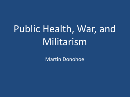 Public Health, War, and Militarism Martin Donohoe Am I Stoned? A 1999 Utah anti-drug pamphlet warns: “Danger signs that your child may be smoking marijuana include.