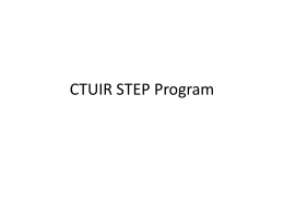 CTUIR STEP Program Tribal and student profile • Umatilla Indian Reservation – Cayuse, Umatilla, Walla Walla tribes  • Pendleton School District – 3150 Students –