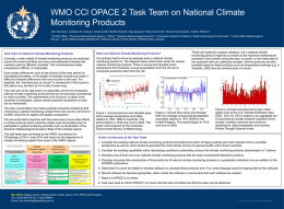 WMO CCl OPACE 2 Task Team on National Climate Monitoring Products John Kennedy1, Ladislaus B.