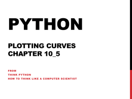 PYTHON PLOTTING CURVES CHAPTER 10_5 FROM THINK PYTHON HOW TO THINK LIKE A COMPUTER SCIENTIST.