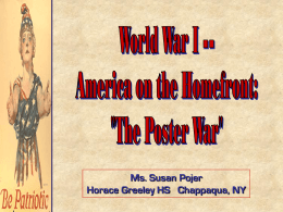 Ms. Susan Pojer Horace Greeley HS Chappaqua, NY The Most Famous Recruitment Poster.