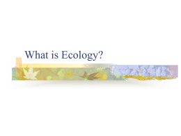 What is Ecology? Origin of the word…”ecology”       Greek origin OIKOS = household LOGOS = study of… Study of the “house/environment” in which we live.
