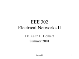 EEE 302 Electrical Networks II Dr. Keith E. Holbert Summer 2001  Lecture 21 Bode Plots Magnitude Behavior Factor Constant  Low Freq  Break  Asymptotic  Phase Behavior Low Freq  Break  Asymptotic  20 log10(K) for all frequencies  0 for all frequencies  Poles.