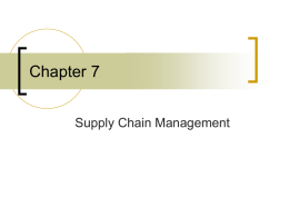 Chapter 7 Supply Chain Management Introduction Palm Inc.       During the year 2000, Palm Inc.