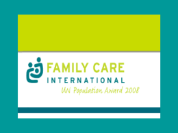 About FCI •Established in 1987 as non profit organization. •Work in Africa, Latin America and the Caribbean. Mission FCI is dedicated to making pregnancy and childbirth safer.