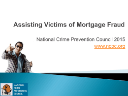 National Crime Prevention Council 2015 www.ncpc.org The National Crime Prevention Council has prepared this course to inform and educate Victim Service Providers,