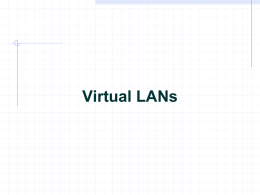 Virtual LANs VLAN introduction VLANs logically segment switched networks based on the functions, project teams, or applications of the organization regardless of the.