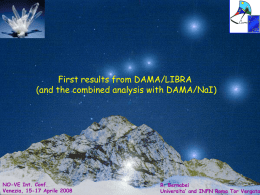 First results from DAMA/LIBRA (and the combined analysis with DAMA/NaI)  NO-VE Int.