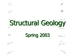 Structural Geology Spring 2003 Structural Geology ► Structural  geologists are concerned with why parts of the Earth have been bent into folds and others have.