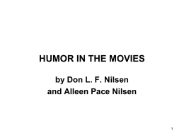 HUMOR IN THE MOVIES by Don L. F. Nilsen and Alleen Pace Nilsen.