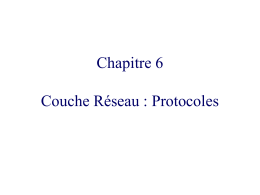 Chapitre 6  Couche Réseau : Protocoles Plan • • • • •  06/11/2015  Introduction Datagramme IP Sous-réseaux ARP ICMP  Autour de IP Introduction.