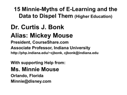 15 Minnie-Myths of E-Learning and the Data to Dispel Them (Higher Education)  Dr.