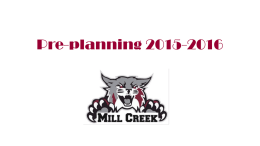 Pre-planning 2015-2016 New Staff Members • Administration-  • • • • • • •  • Dr. Richard Carnes/7th grade Admin., athletics, Wildcat Way Discipline Committee • Stacey Krutz/8th grade Admin, special.