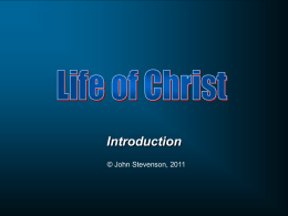 Introduction © John Stevenson, 2011 Dr. John T. Stevenson • Family Life • Academic Life.