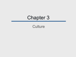 Chapter 3 Culture   What kinds of things come to mind, when we mention the word “CULTURE?”