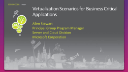 VIR314 Microsoft Server Applications Built for Windows  *Built-in Virtualization with One-stop Support  Complete Management Solution  Low Cost Complete Solution  *Deep Application Knowledge  *A comparable solution can cost up to six times.