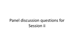 Panel discussion questions for Session ii Panellists • Dan Gilman (BLS) – BLS are an associate member of the DDI Alliance  • Eric Rodriguez.