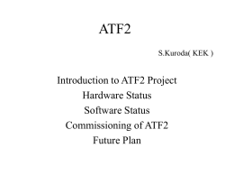 ATF2 S.Kuroda( KEK )  Introduction to ATF2 Project Hardware Status Software Status Commissioning of ATF2 Future Plan.