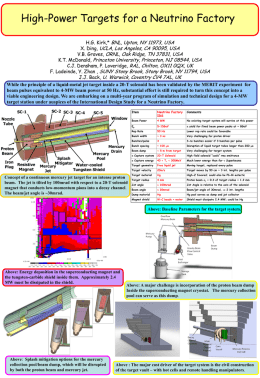 High-Power Targets for a Neutrino Factory H.G. Kirk,* BNL, Upton, NY 11973, USA X.