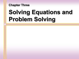 Chapter Three  Solving Equations and Problem Solving Section 3.1  Simplifying Algebraic Expressions In algebra letters called variables represent numbers. The addends of an algebraic expression are called.