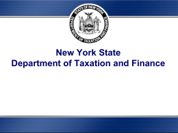 New York State Department of Taxation and Finance New York State (NYS) Income Taxes  If you did not have income and only.