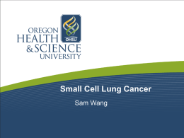 Small Cell Lung Cancer Sam Wang Outline  – Small Cell Lung Cancer.