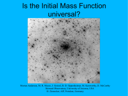 Is the Initial Mass Function universal?  Morten Andersen, M. R. Meyer, J.