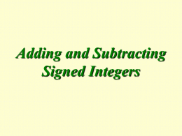 Adding and Subtracting Signed Integers The Number Line -7  -10  -5  +7  Previously, we learned that numbers to the right of zero are positive and numbers.