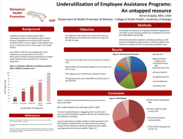 Underutilization of Employee Assistance Programs: An untapped resource  Workplace Health Promotion  Aimee Grigsby, MEd, CHES Department of Health Promotion & Behavior, College of Public Health, University of Georgia EAP  Methods Background  Objective  Employee Assistance Programs (EAP) offer a tremendous service to the workforce when.